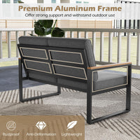 Tangkula 2 Piece Patio Furniture Set for Yard Garden Balcony Poolside