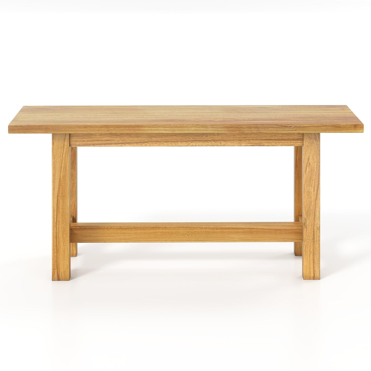 Banc d'extérieur Tangkula en teck pour jardin et piscine