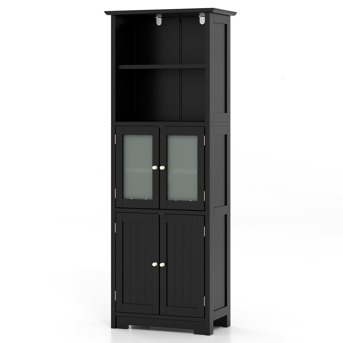 Tangkula Tall Bathroom Storage Cabinet, Freestanding Floor Cabinet