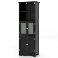 Tangkula Tall Bathroom Storage Cabinet, Freestanding Floor Cabinet