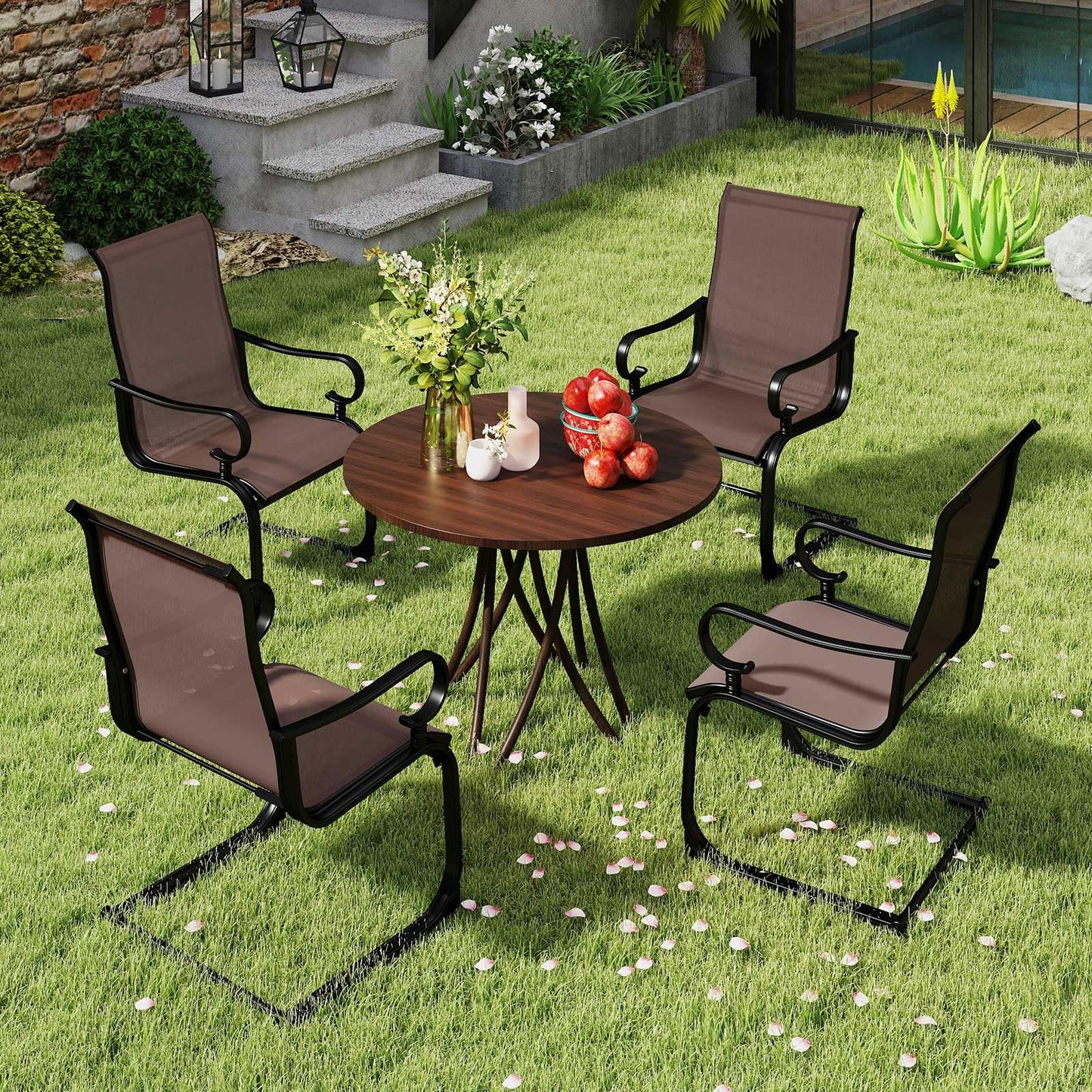 Tangkula Set of 2/4 Patio Chairs