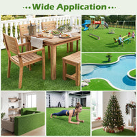 Tangkula Realistic Artificial Turf Rug with 0.3" Pile Height