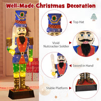 Tangkula 6 FT Christmas Lighted 2 Nutcrackers with Sword