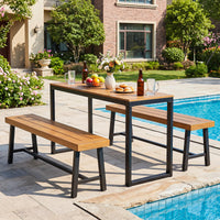 Tangkula Outdoor Console Table for Small Space