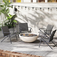 Tangkula Chaise de patio, lot de 2 ou 4, avec cadre en métal robuste
