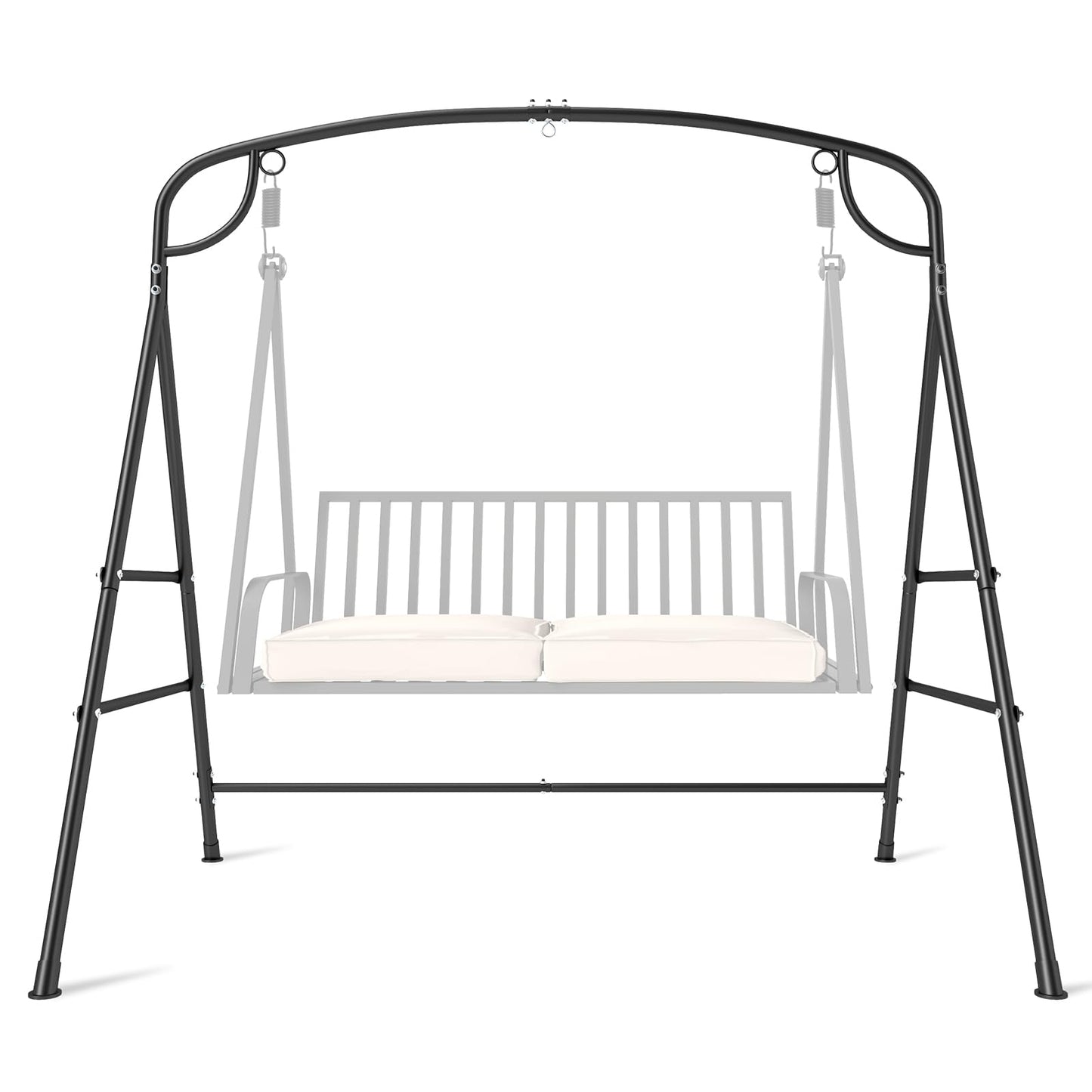 Tangkula Metal Swing Frame, Porch Swing Stand with Extra Side Bars