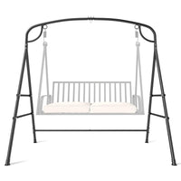 Tangkula Metal Swing Frame, Porch Swing Stand with Extra Side Bars