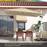 Tangkula 10 ft Square Patio Cantilever Umbrella