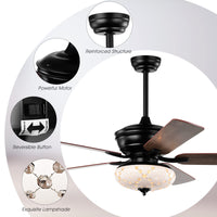 Tangkula 52-Inch Ceiling Fan with Remote Control
