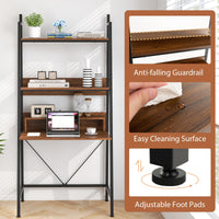 Tangkula 3-Tier Ladder Computer Desk 71 Inch Modern Writing Desk