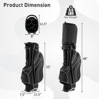 Tangkula Ensemble complet de 10 clubs de golf pour homme, droitier