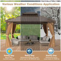 Tangkula 14 x 12 FT Hardtop Gazebo