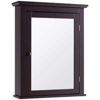 Tangkula Bathroom Cabinet with Mirror, Mirrored Wall-Mounted Storage Medicine Cabinet