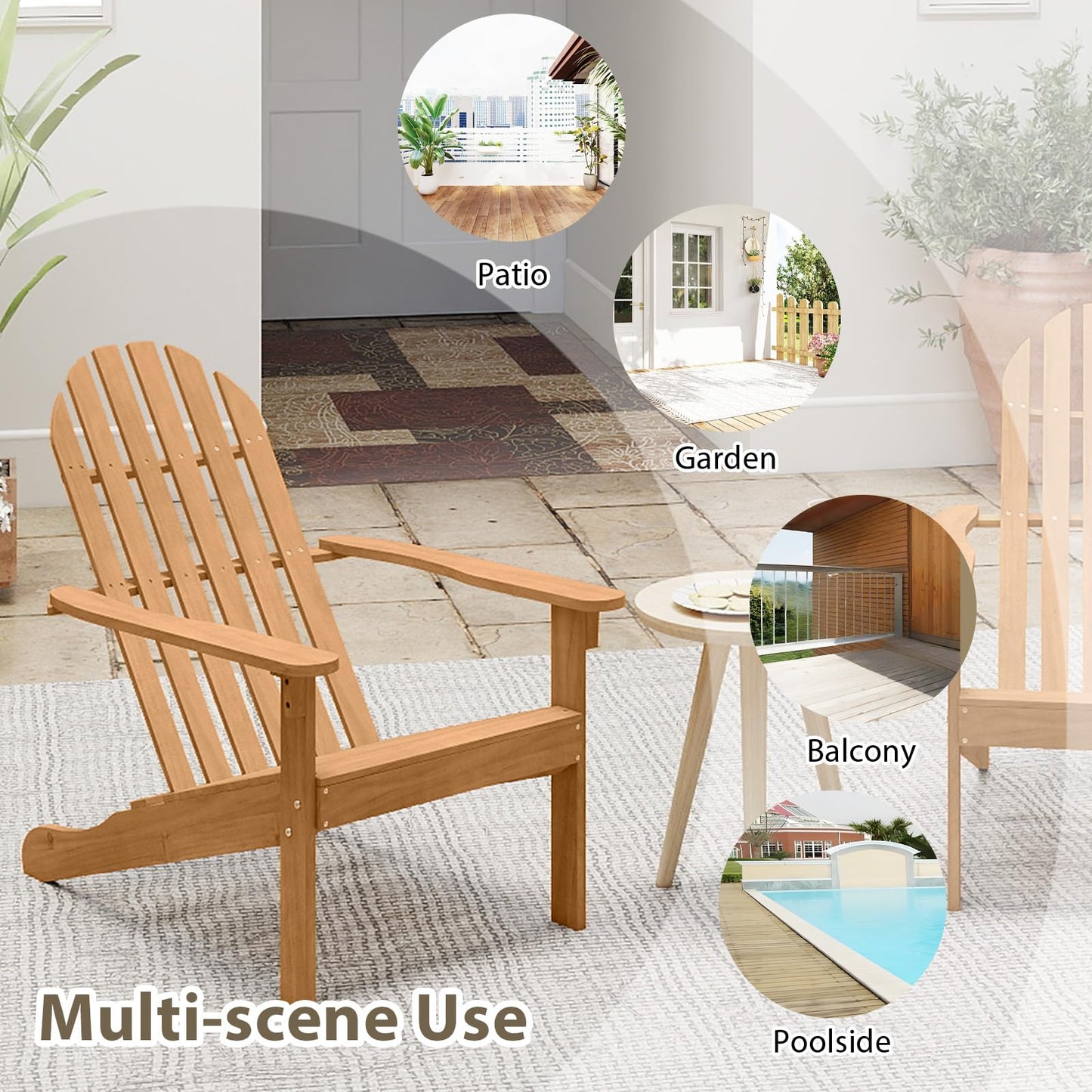 Tangkula Outdoor Adirondack Chair(1/2/4)