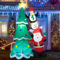 Tangkula Christmas Indoor Outdoor Inflatable Decoration for Yard Lawn