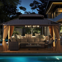 Tangkula 12x16 FT Hardtop Gazebo for Patio Garden Deck Lawn