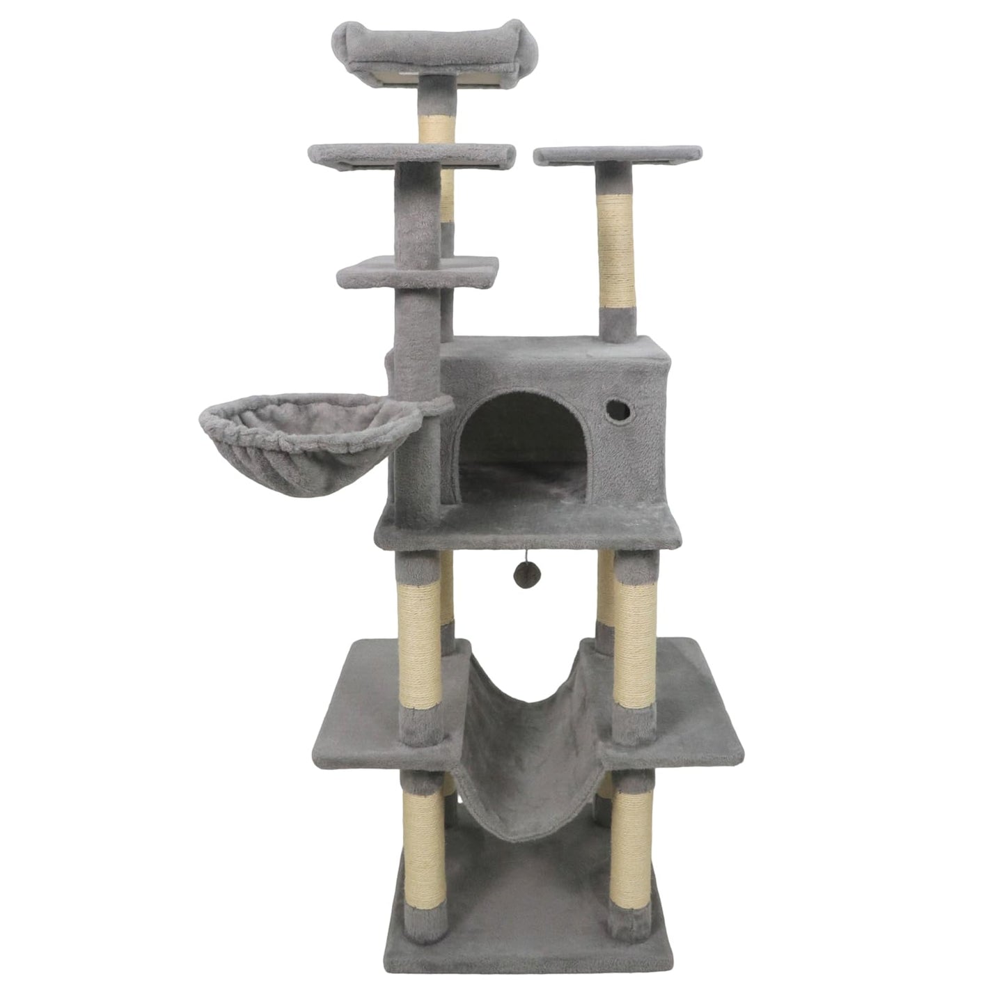 Tangkula 63 Inch Tall Cat Tree with Sisal Scratching Posts