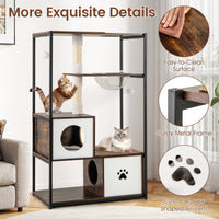 Tangkula Modern Cat Tree 52 Inch Multi-Level Cat Tower for Indoor Cats