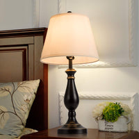 Tangkula 3 Piece Vintage Style Metal Table and Floor Lamp Set