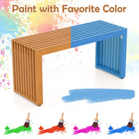 Tangkula 36” Outdoor All Slat Wood Bench for 2 People
