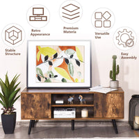 Tangkula Retro TV Stand for TVs up to 55 Inches