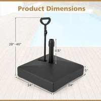 Tangkula Umbrella Base with Wheels
