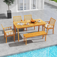 Tangkula Patio Chairs Set of 2/4 with Inclined Backrests and Slatted Seats