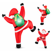 Tangkula 5.9 FT Christmas Inflatable Outdoor Climbing Santa Decoration