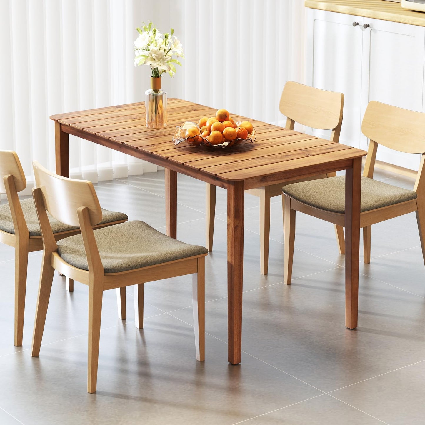 Tangkula Rectangular Outdoor Dining Table（54 x 28 x 29）