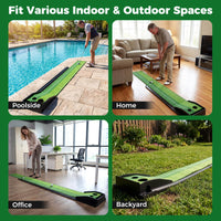 Tapis de Putting de Golf Intérieur Tangkula Putting Green 3 Balles d'Entraînement de Putting