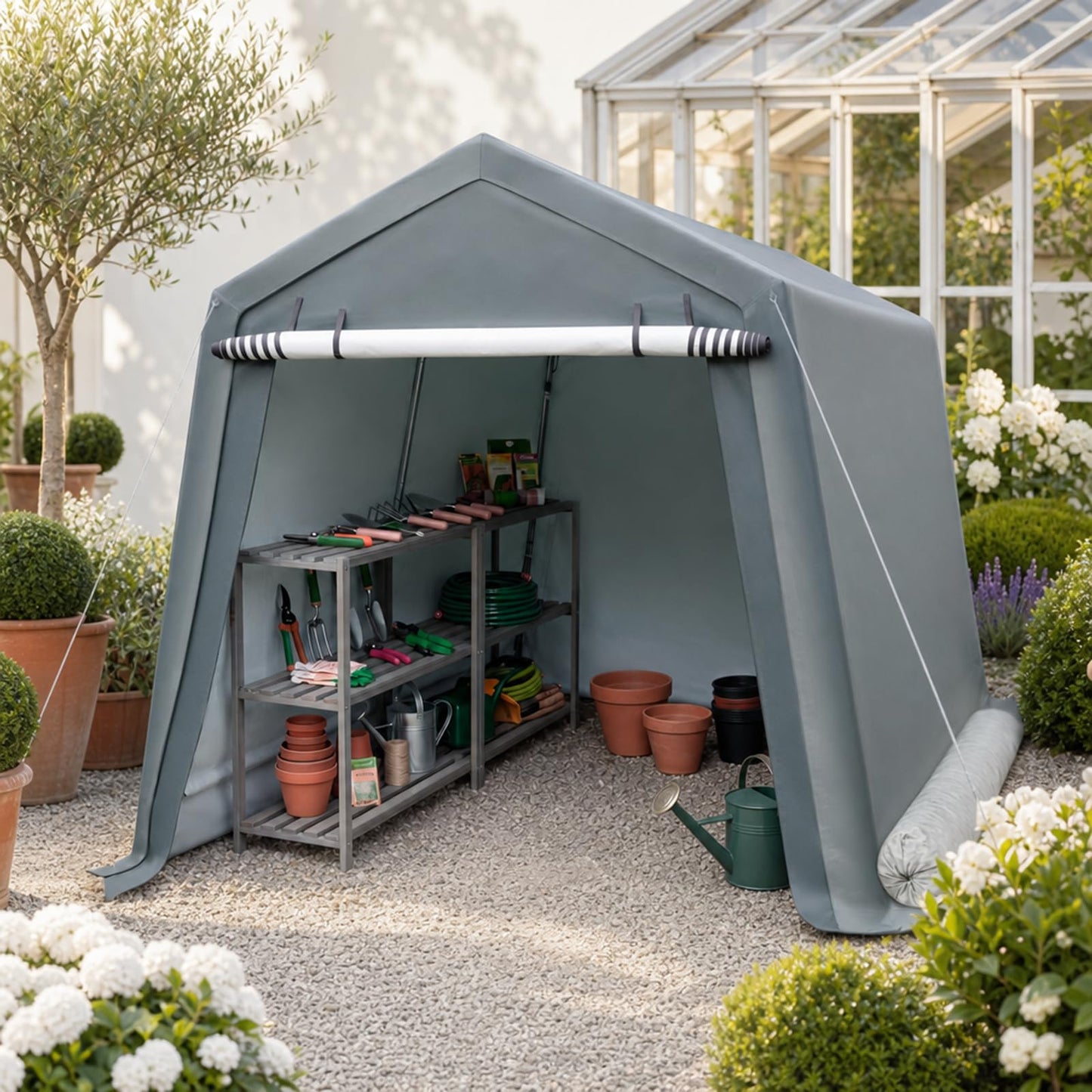 Tangkula 8.3 x 14 FT Heavy Duty Outdoor Storage Shed