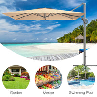 Tangkula 10FT Patio Cantilever Umbrella for Garden