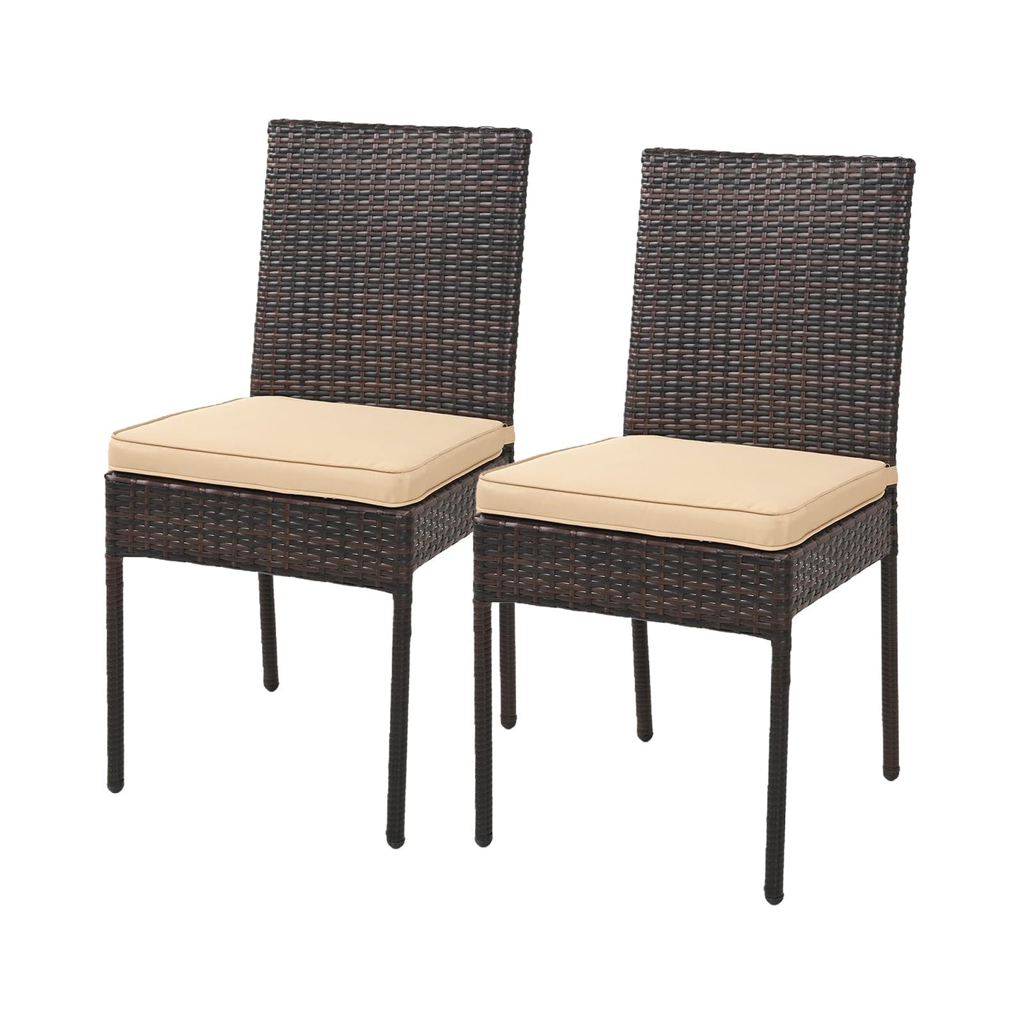 Tangkula Wicker Patio Chairs Set of 4