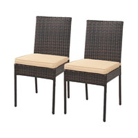 Tangkula Wicker Patio Chairs Set of 4