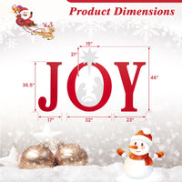 Tangkula 3 Pieces Outdoor Christmas Joy Nativity Yard Signs Decoration Set