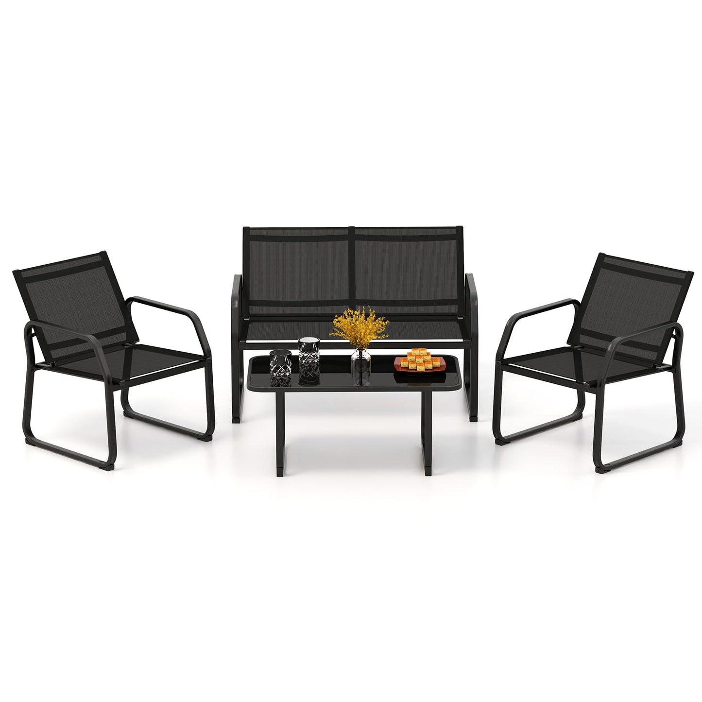Tangkula 4 Piece Patio Furniture Set