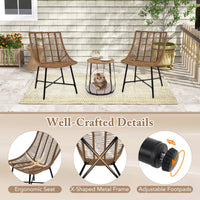 Ensemble de mobilier d'extérieur Tangkula 3 pièces avec niche pour animaux de compagnie