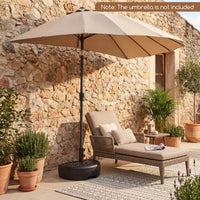 Tangkula 55 LBS Half Round Umbrella Base for 1.57" & 1.91" Poles