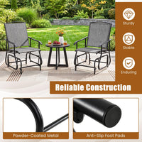 Tangkula Outdoor Glider Chair with Metal Frame & Armrests (1/2)