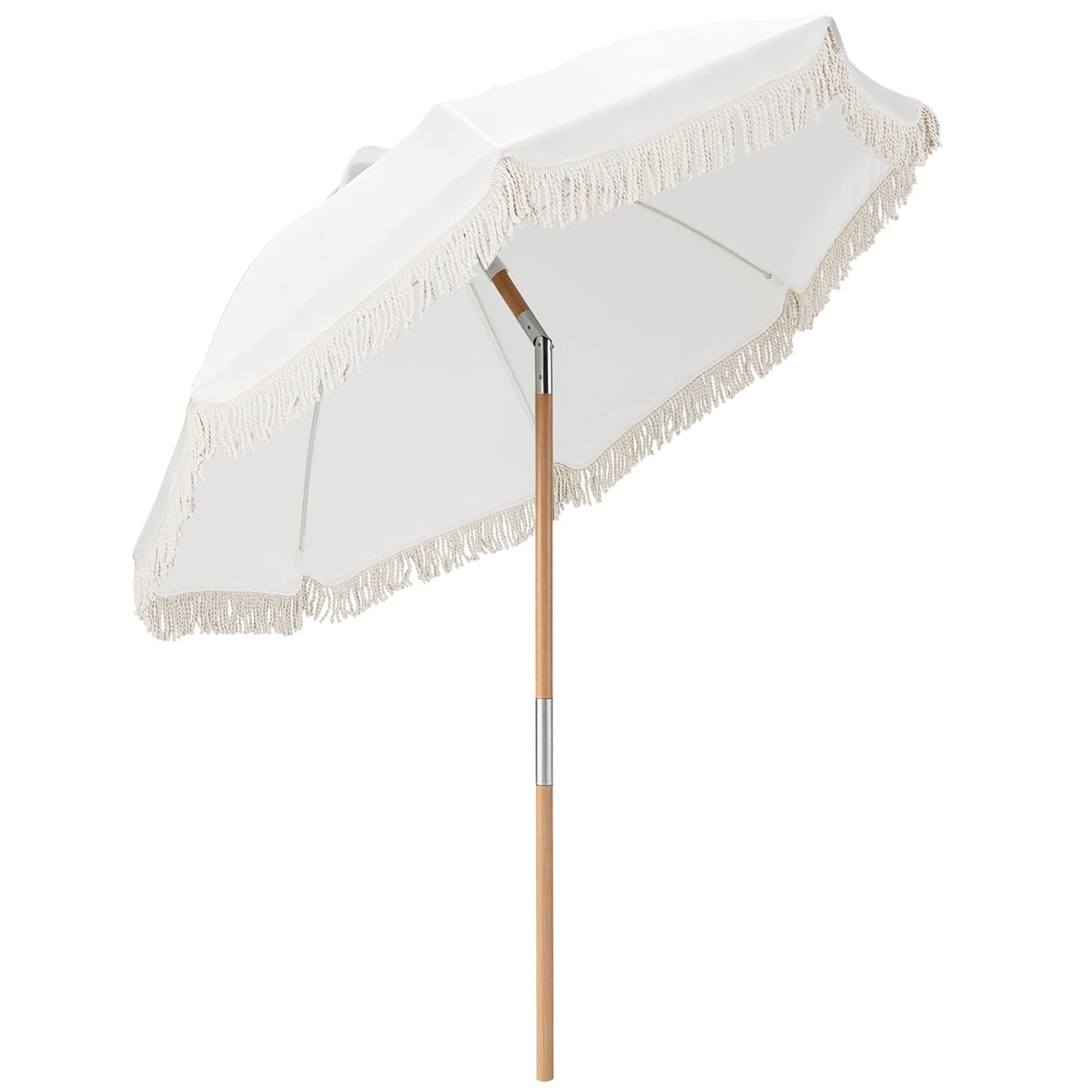 Tangkula 6 FT Patio Umbrella with Fringe for Garden