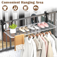 Tangkula Portable Clothes Drying Rack for Indoor & Outdoor Use