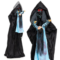 Tangkula 7.2 FT Animated Halloween Standing Devil Catching Doll Decorations