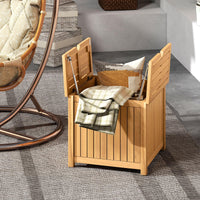 Tangkula 2-in-1 Outdoor Side Table with Storage