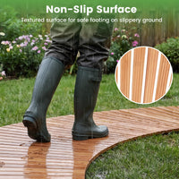 Tangkula 7/8 FT Wooden Garden Pathway