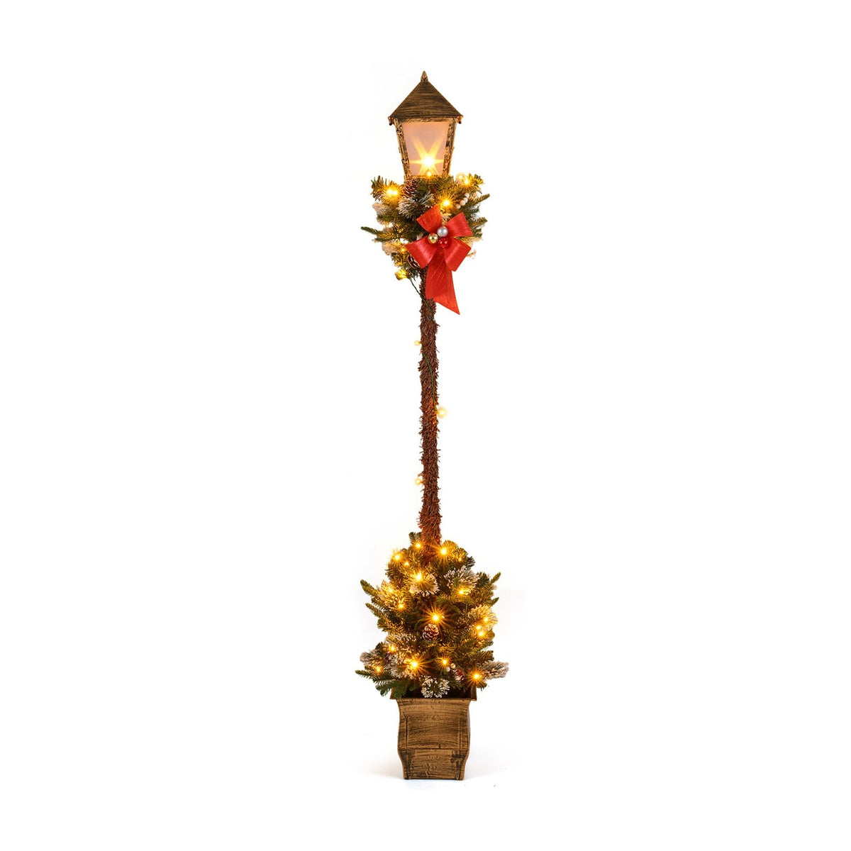 Tangkula 6.1 FT Christmas Lighted Street Lamp
