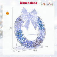 Tangkula 36" Lighted Christmas Wreath Decoration