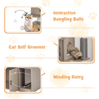 Cat Tree with Litter Box Enclosure - Tangkula