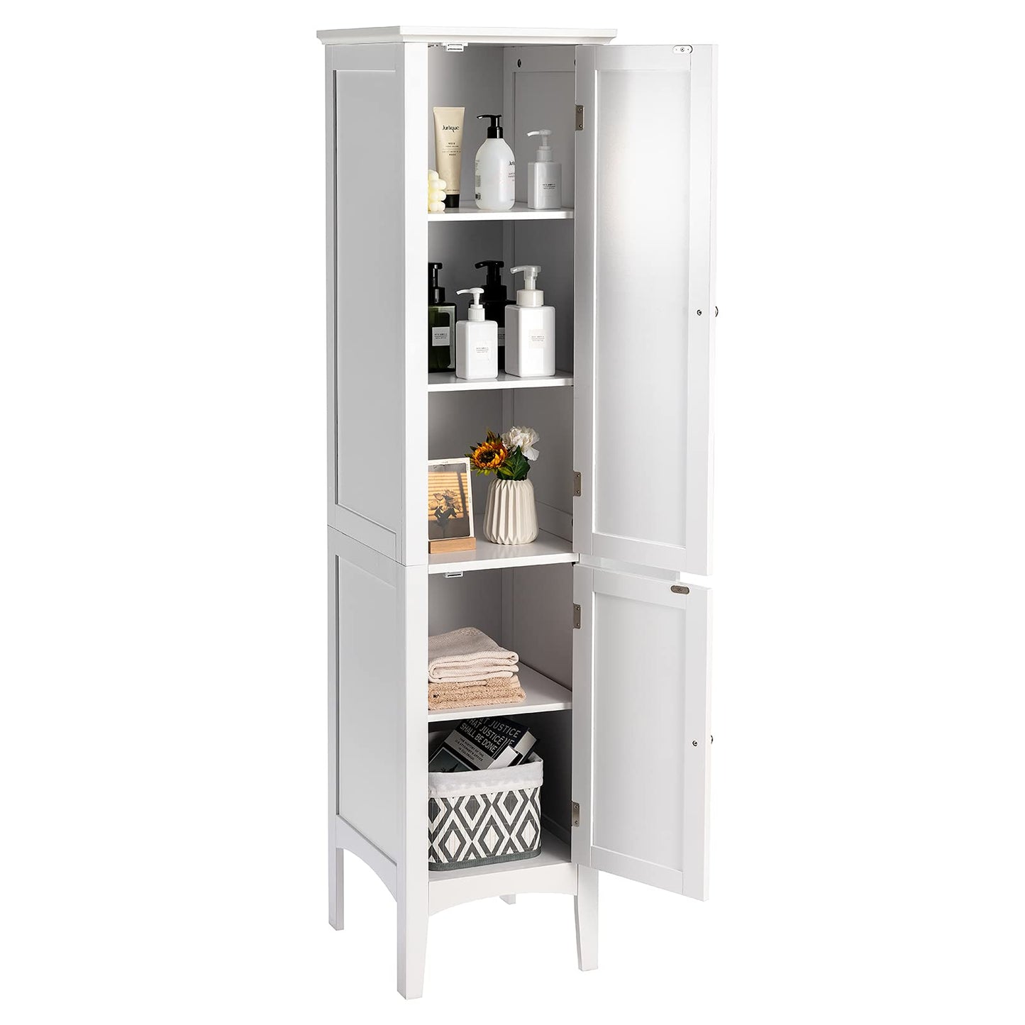 Tangkula Tall Bathroom Storage Cabinet for Bathroom Living Room Kitchen