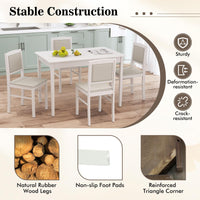 Tangkula Dining Table Set for 4