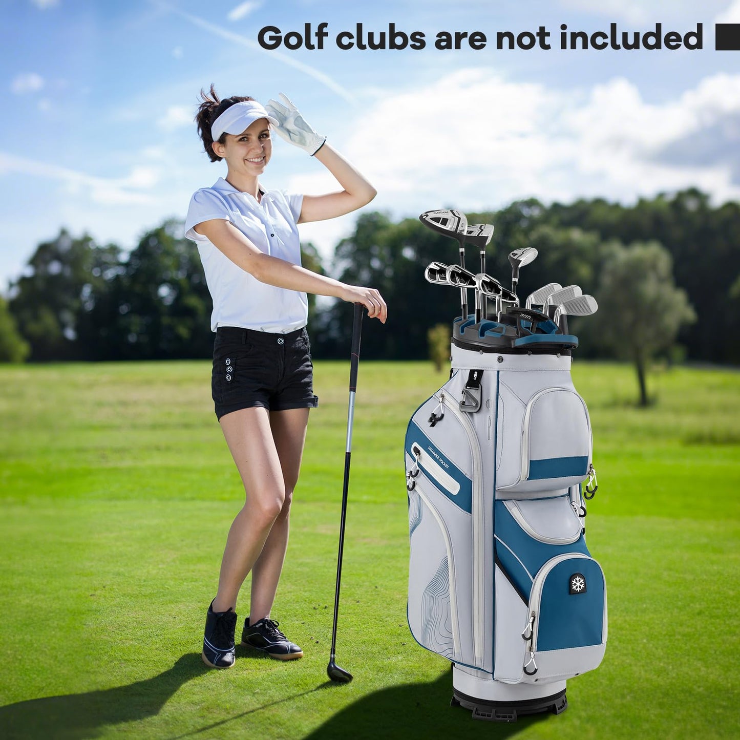 Tangkula Lightweight Golf Club Bag with 11 Pockets